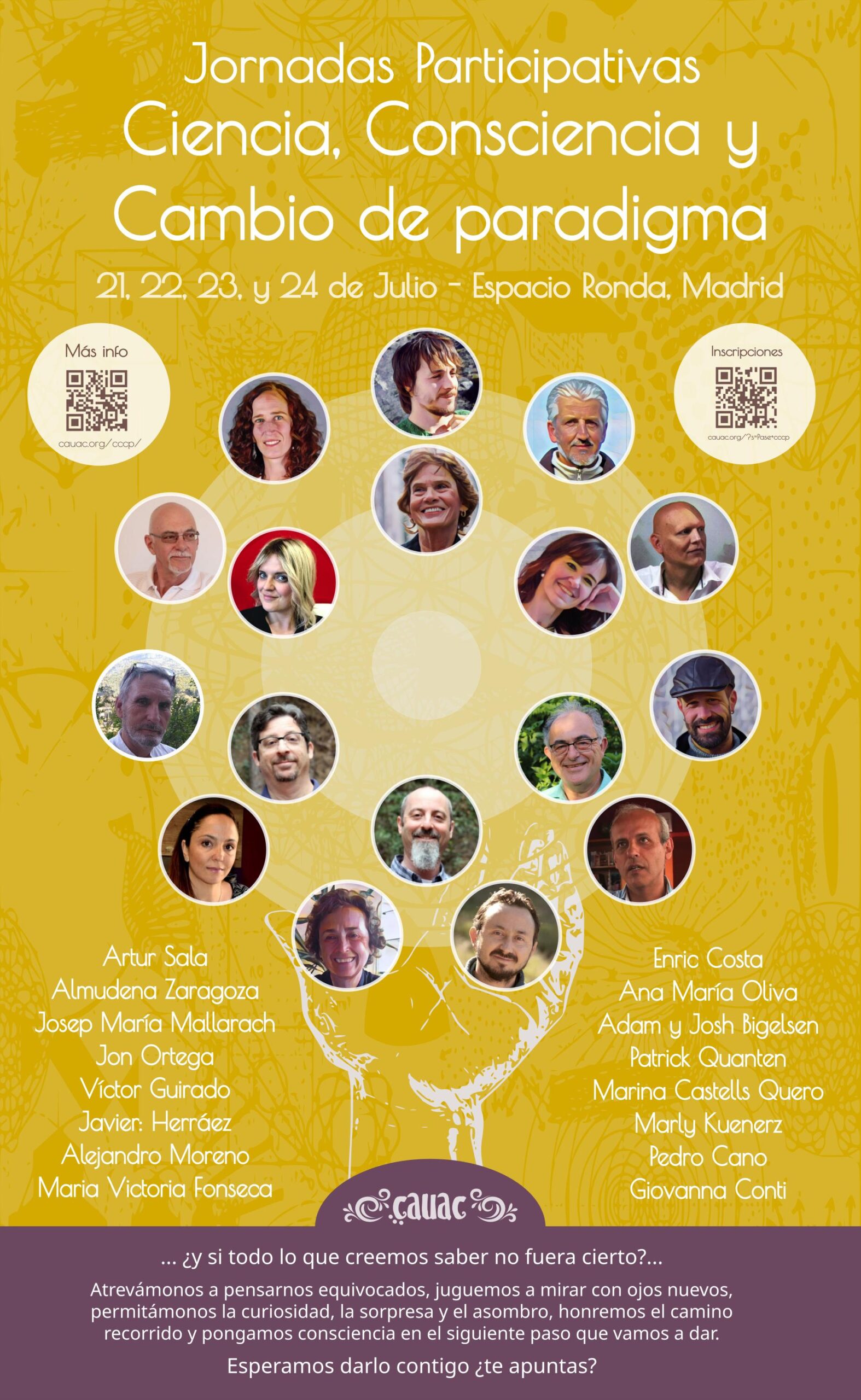 Cartel Jornadas Participativas Ciencia, Consciencia y Cambio de Paradigma